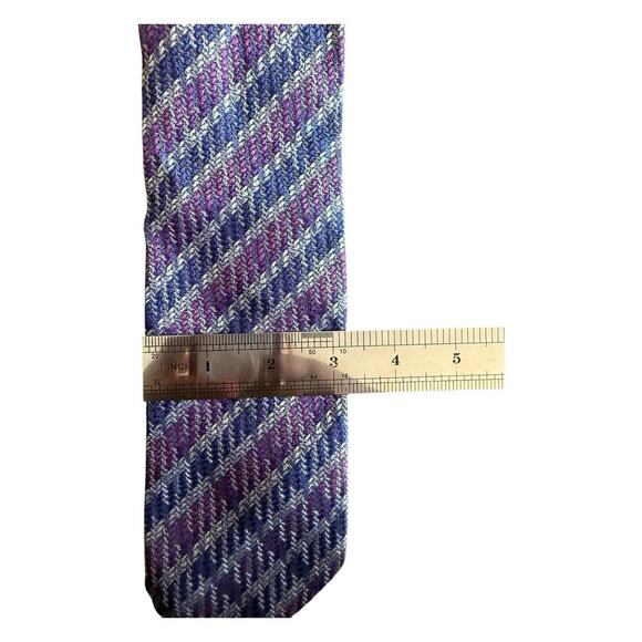 Missoni Silk Multicolored Men's Tie Funky Retro Purple 3” - Picture 6 of 6